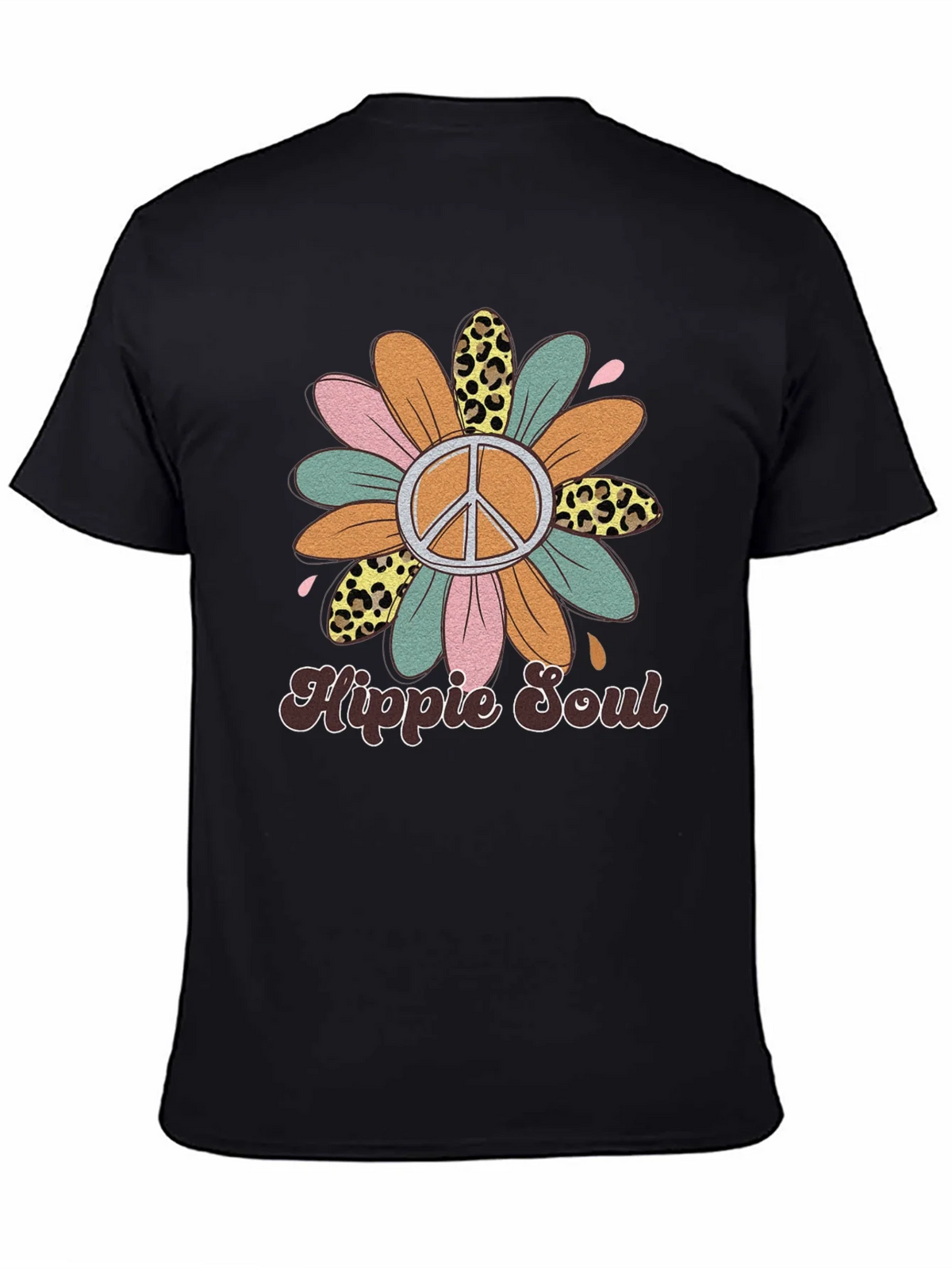 Hippie Soul Graphic Tee - Retro Flower Power Shirt product image 4
