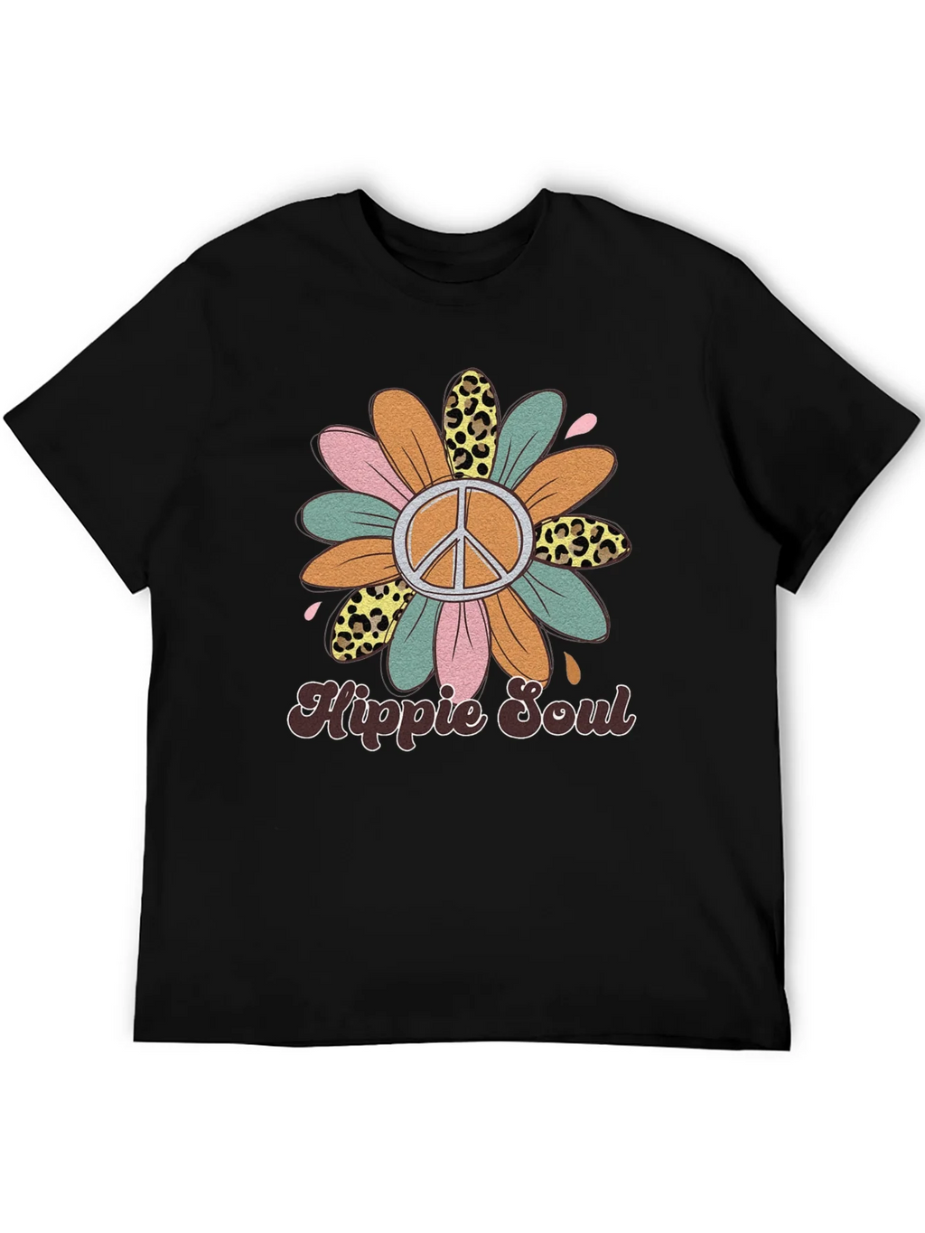 Hippie Soul Graphic Tee - Retro Flower Power Shirt product image 5