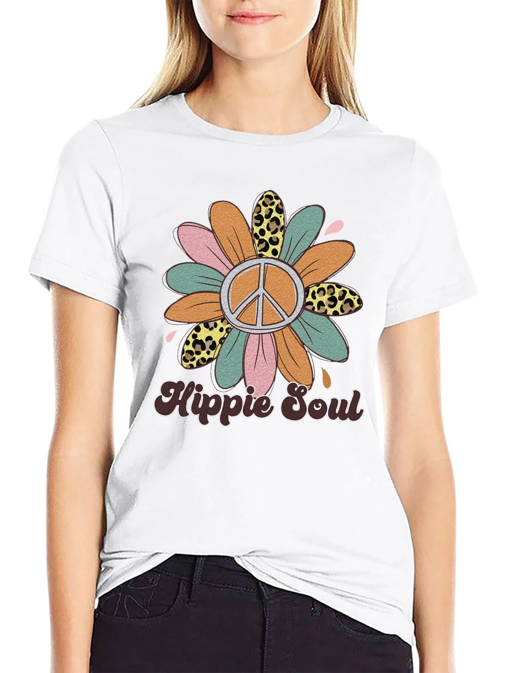Hippie Soul Graphic Tee - Retro Flower Power Shirt product image 8