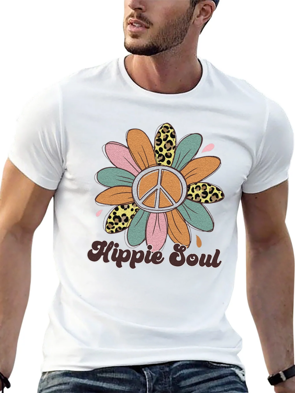 Hippie Soul Graphic Tee - Retro Flower Power Shirt product image 12