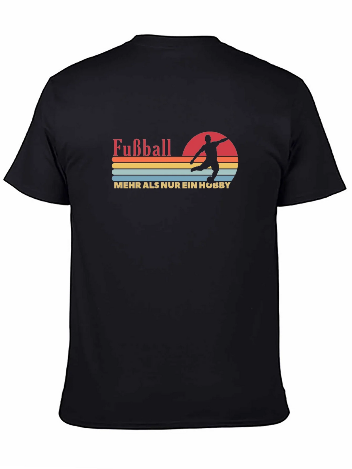 Fußball Hobby Black Graphic T-Shirt product image 3