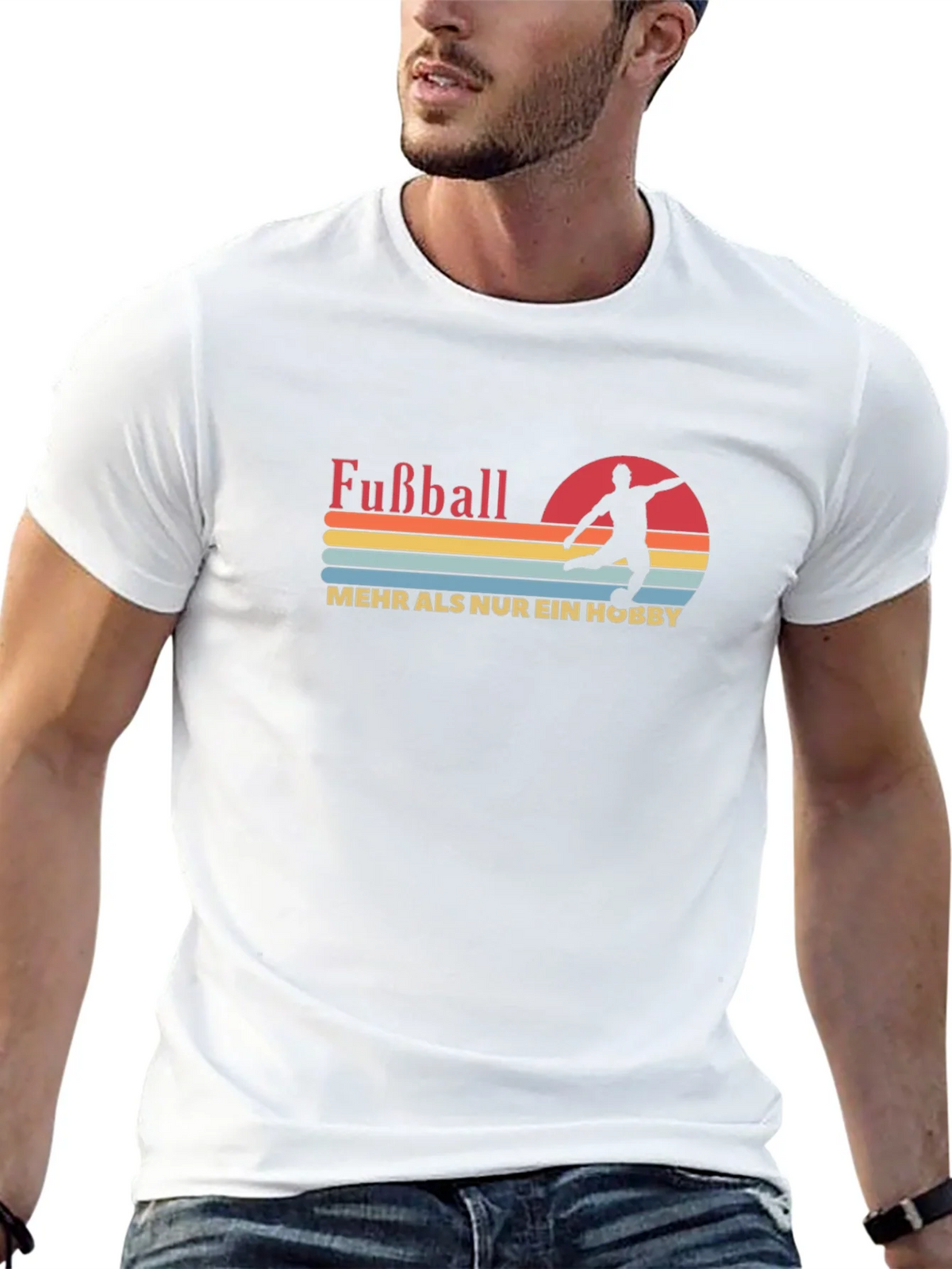Fußball Hobby Black Graphic T-Shirt product image 7