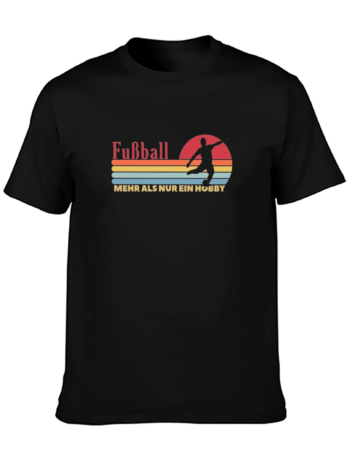 Fußball Hobby Black Graphic T-Shirt product image 2