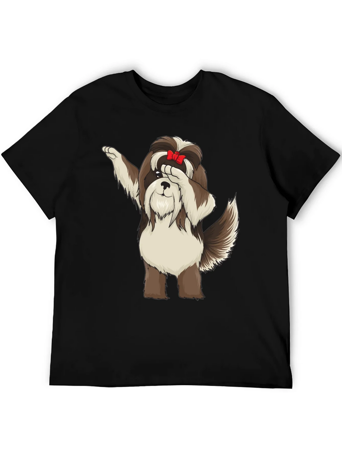 Dabbing Dog Graphic Tee - Trendy Black T-Shirt product image 5