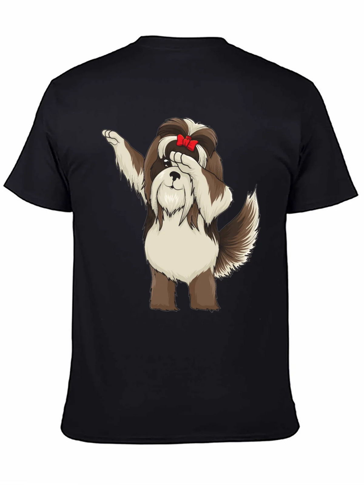 Dabbing Dog Graphic Tee - Trendy Black T-Shirt product image 4