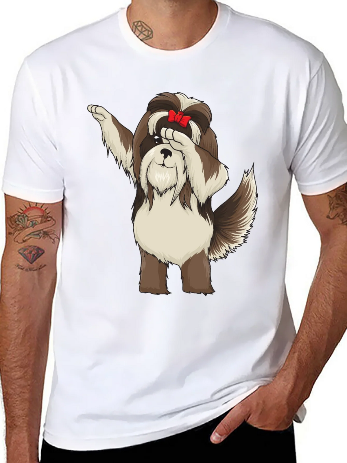 Dabbing Dog Graphic Tee - Trendy Black T-Shirt product image 7