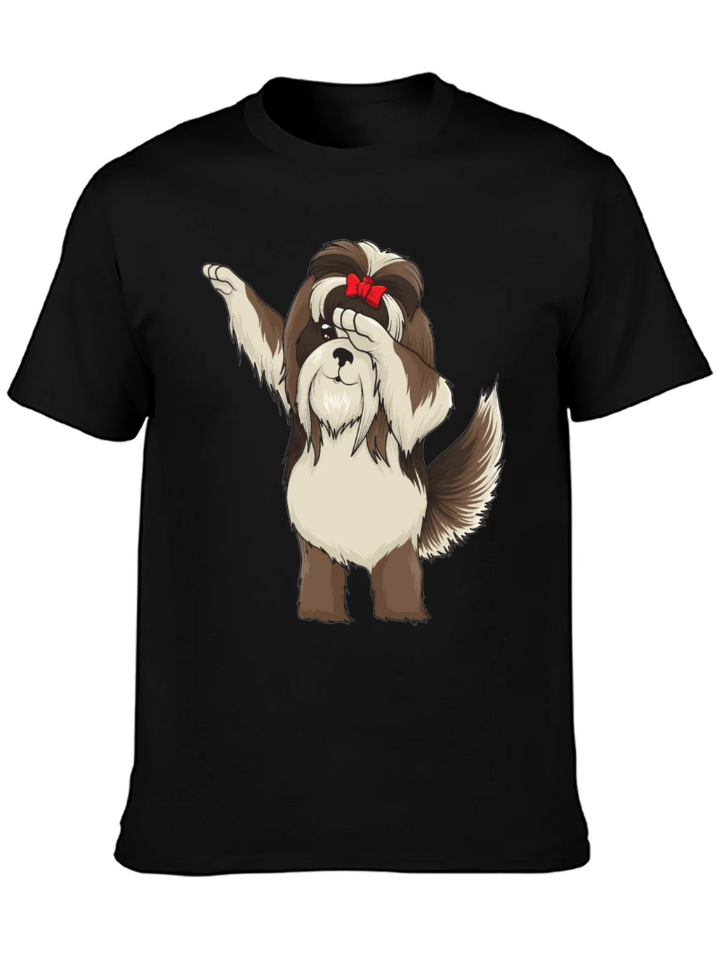 Dabbing Dog Graphic Tee - Trendy Black T-Shirt product image 3