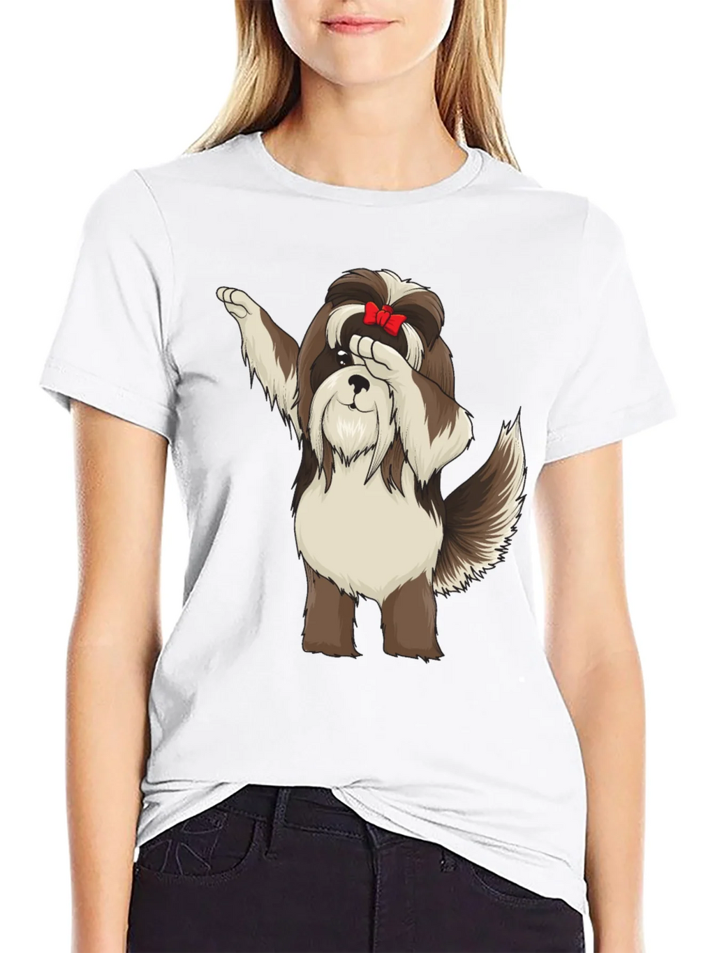 Dabbing Dog Graphic Tee - Trendy Black T-Shirt product image 8