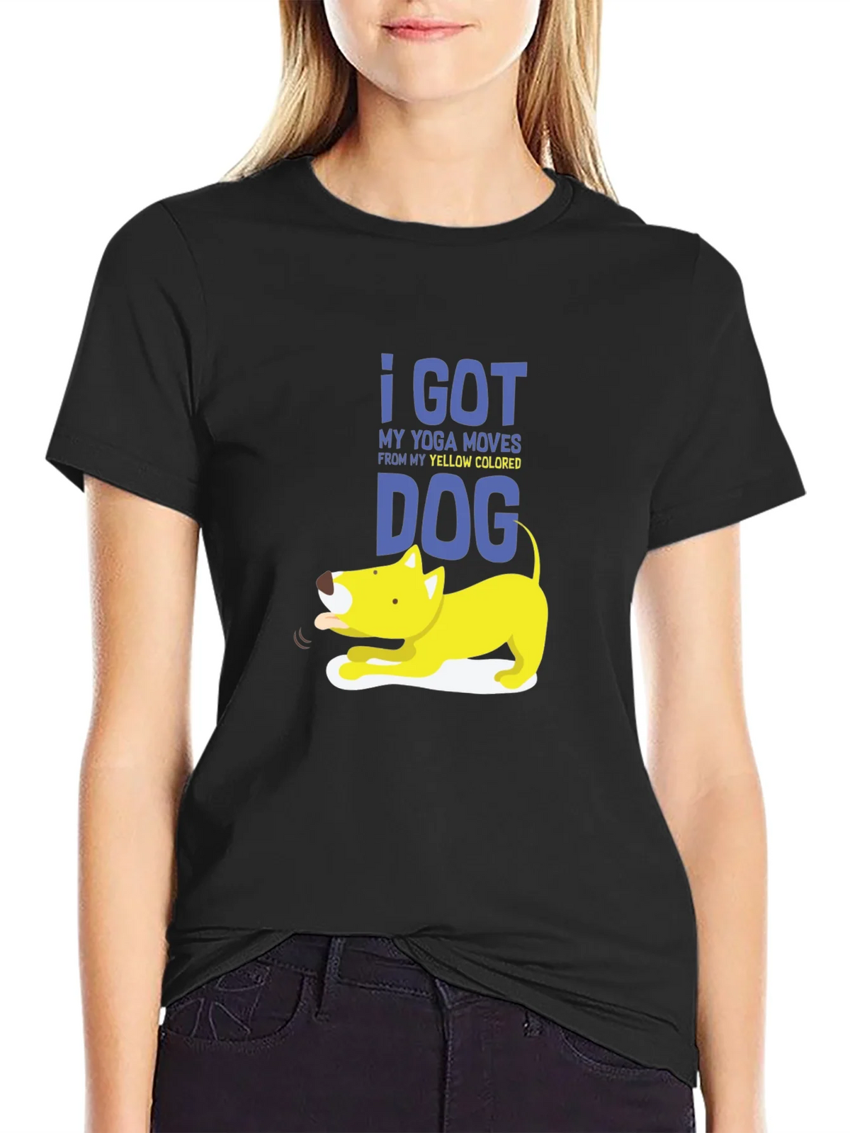 Yoga Dog Graphic Tee - Soft Cotton Blend product image 2