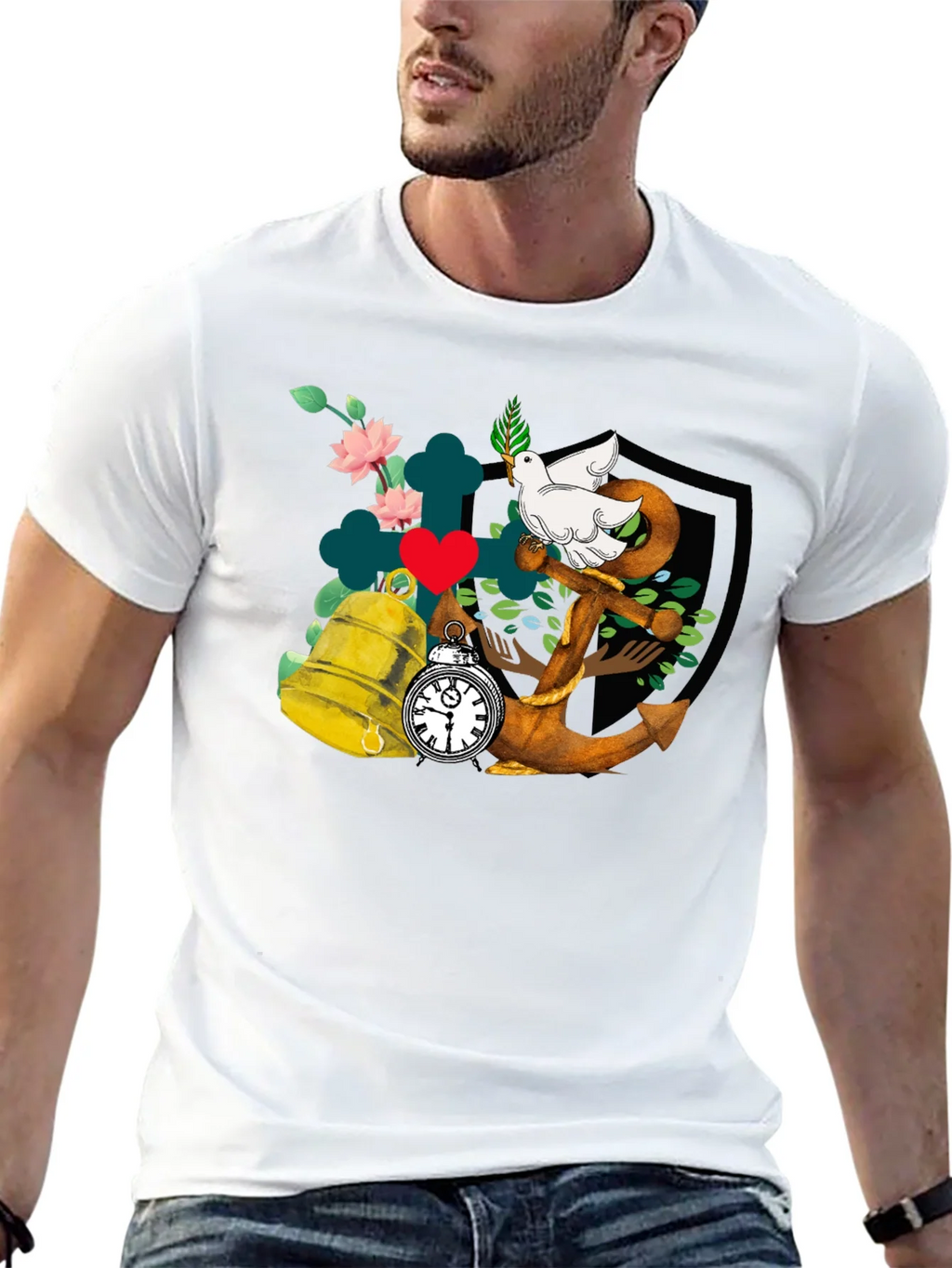 Dove Anchor Bell T-Shirt product image 12