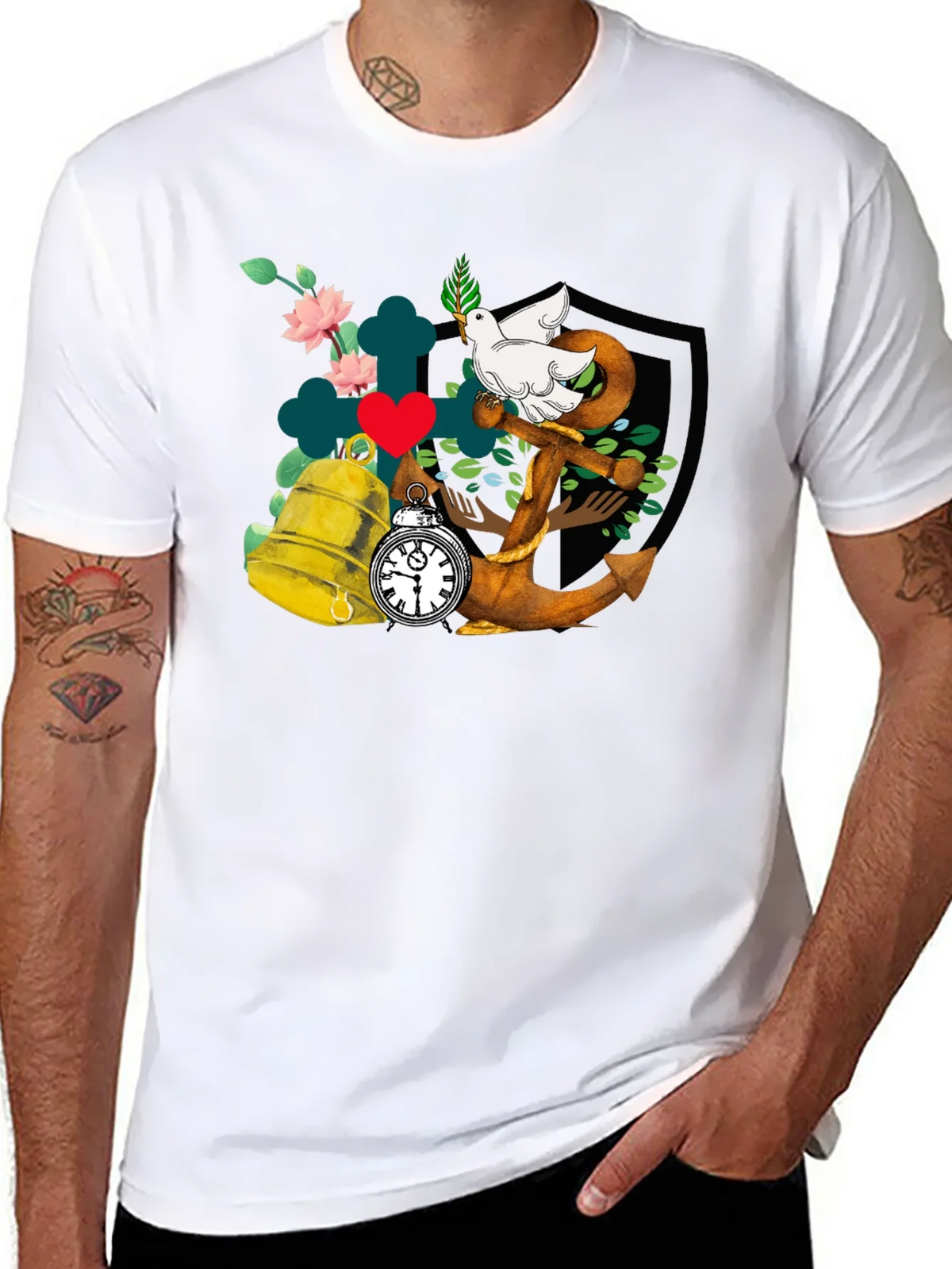 Dove Anchor Bell T-Shirt product image 7