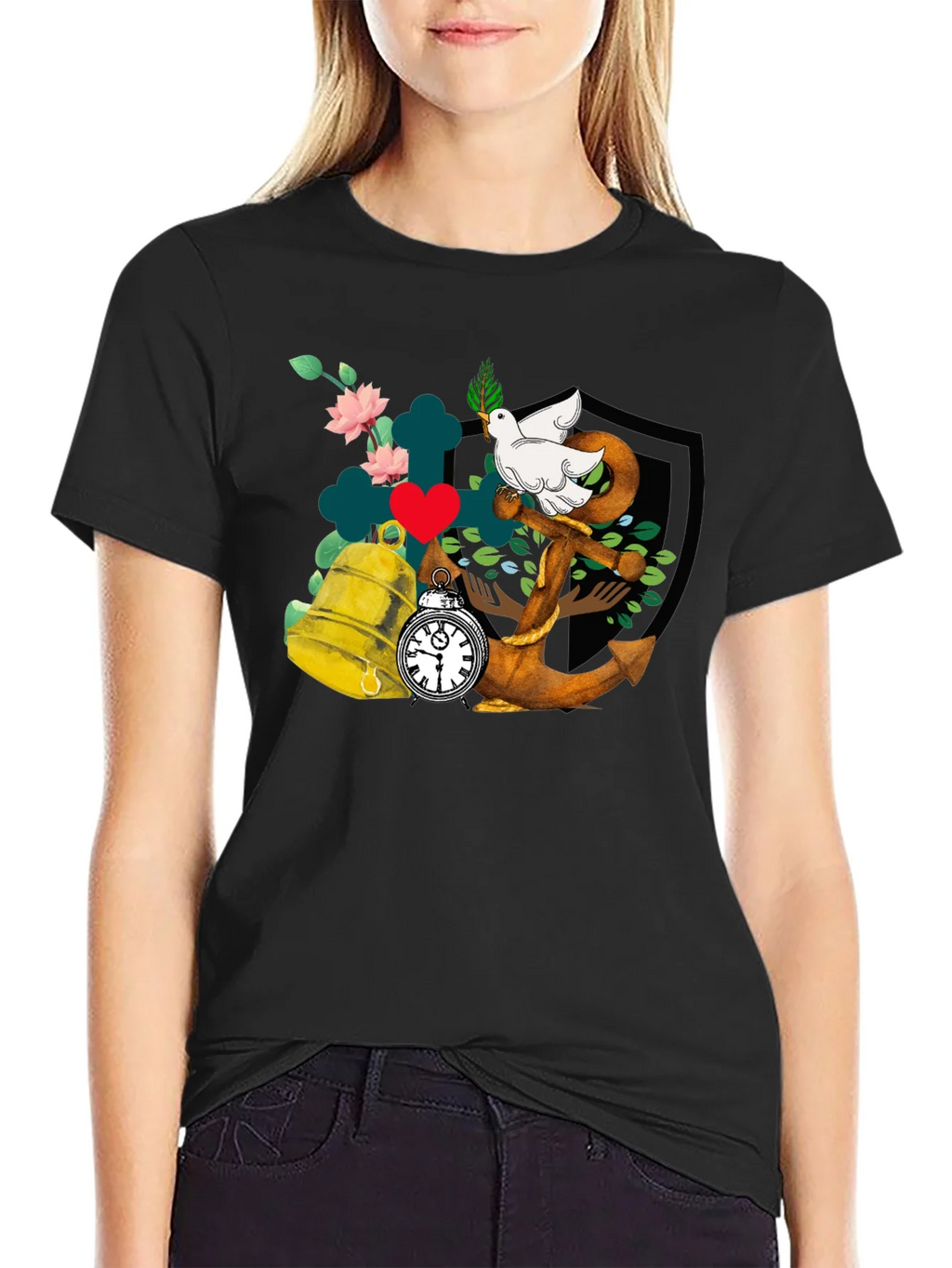 Dove Anchor Bell T-Shirt product image 2