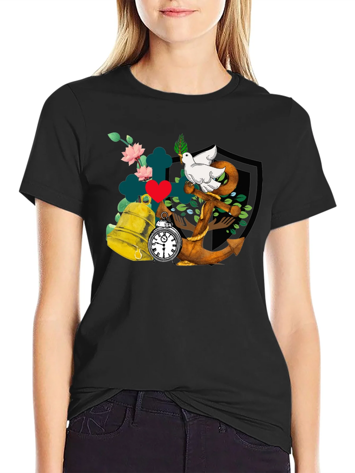 Dove Anchor Bell T-Shirt product image 2