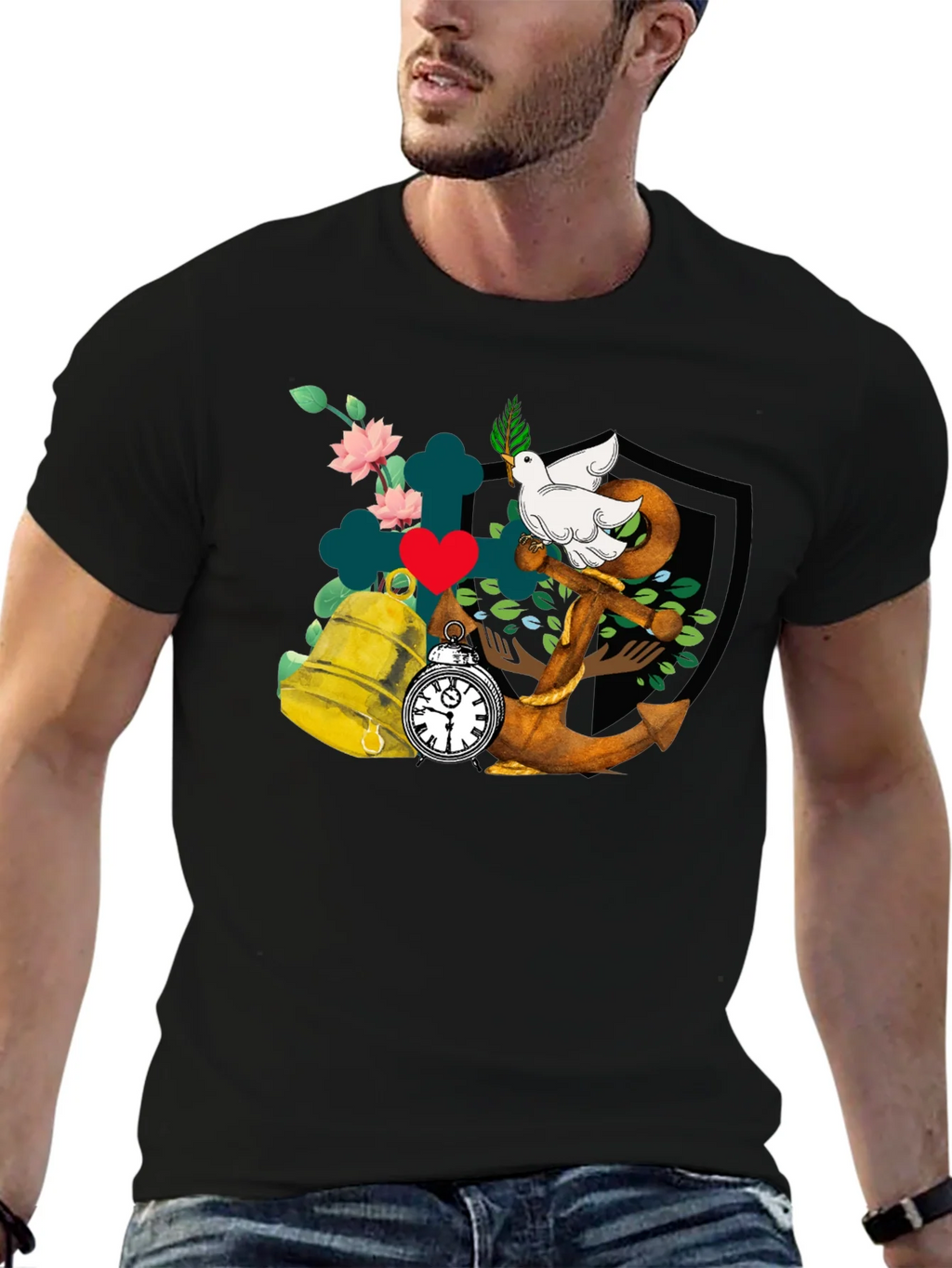 Dove Anchor Bell T-Shirt product image 6