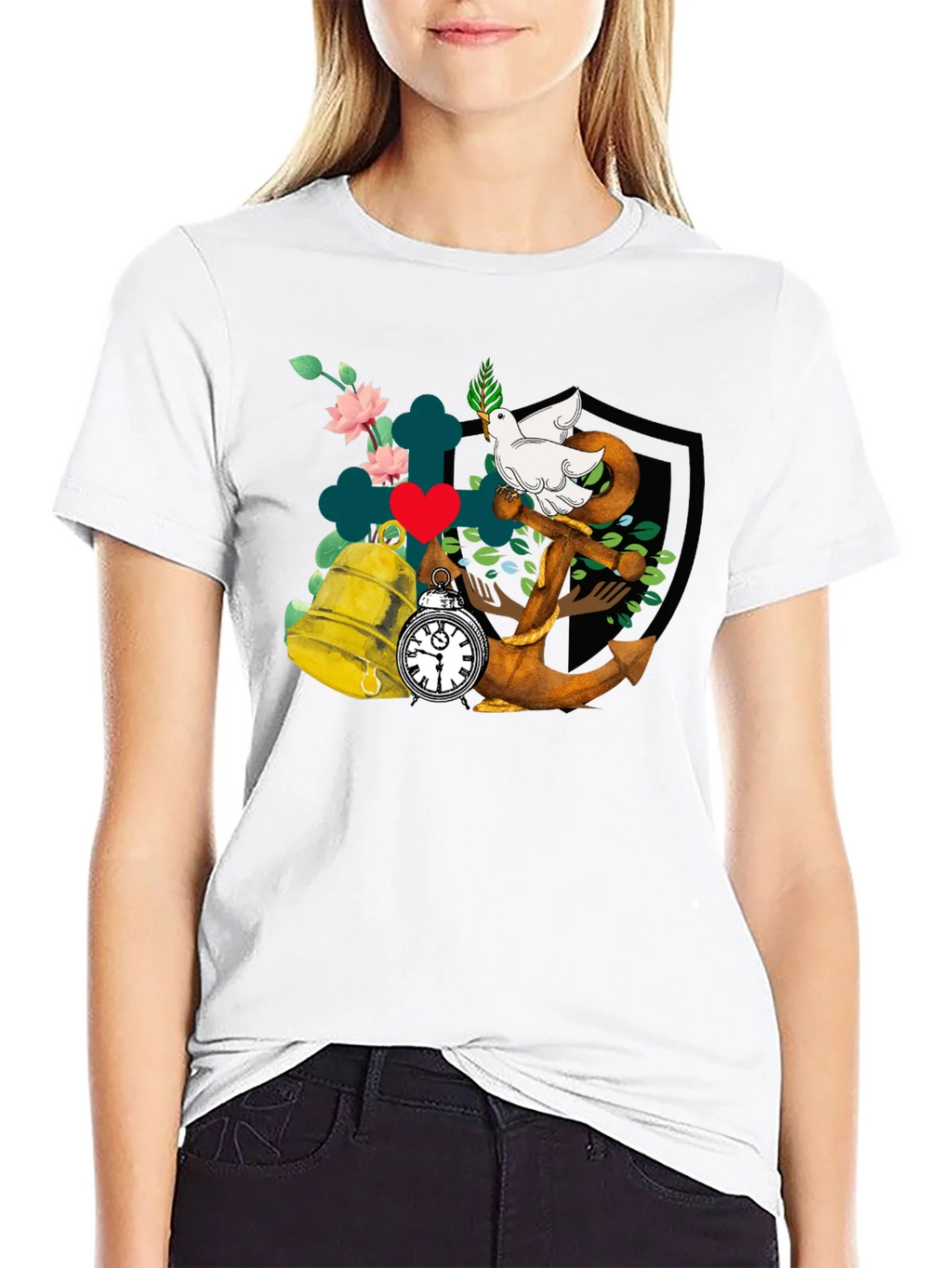 Dove Anchor Bell T-Shirt product image 8