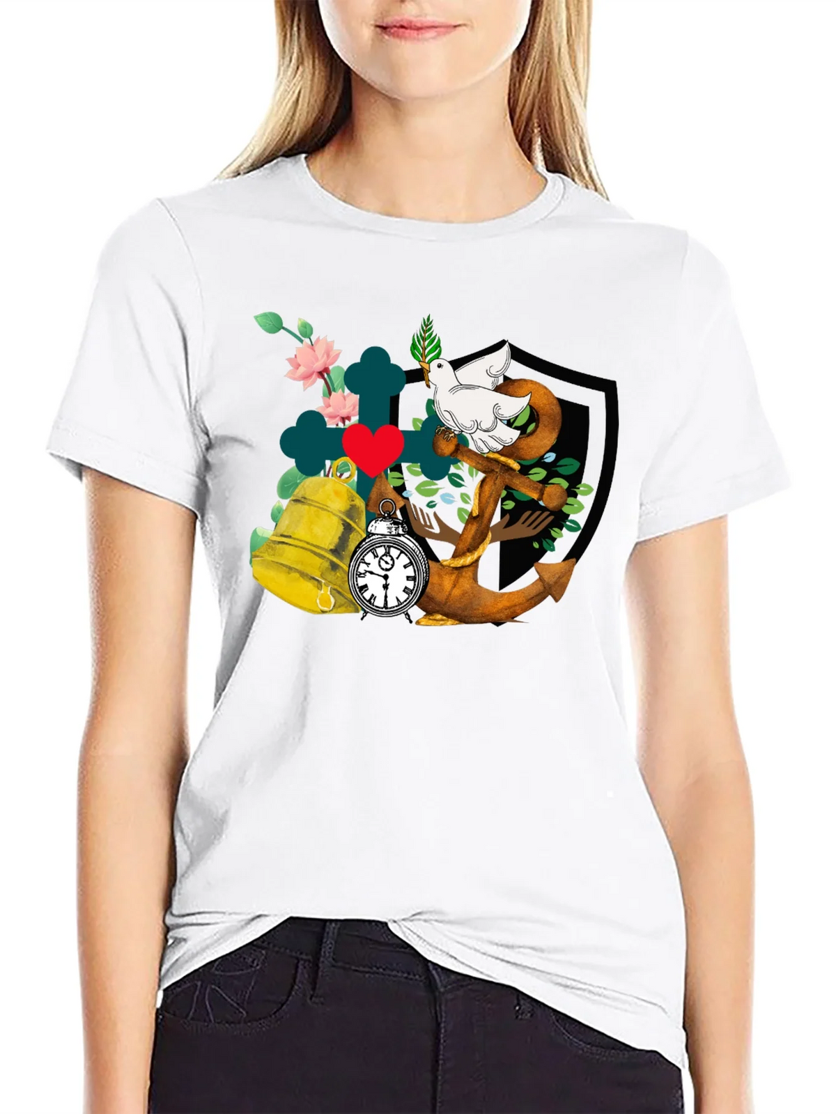 Dove Anchor Bell T-Shirt product image 8