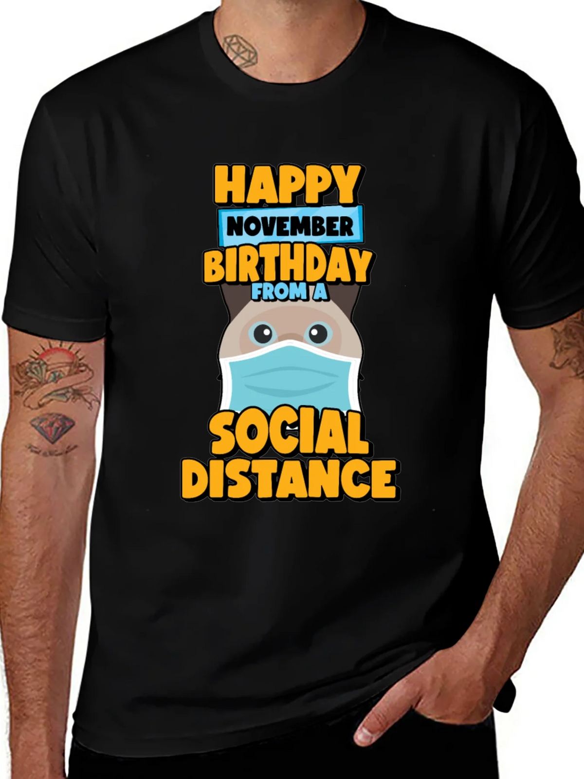 Happy November Birthday Social Distance T-Shirt product image 1