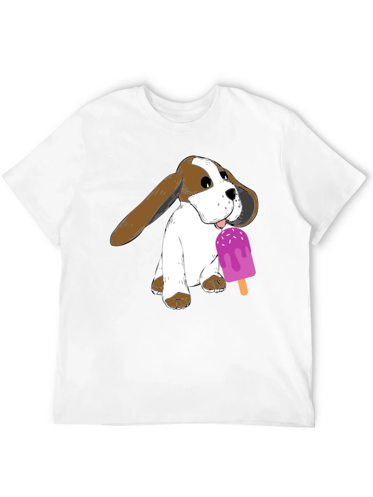 Dog with Popsicle Graphic T-Shirt - Black product image 9