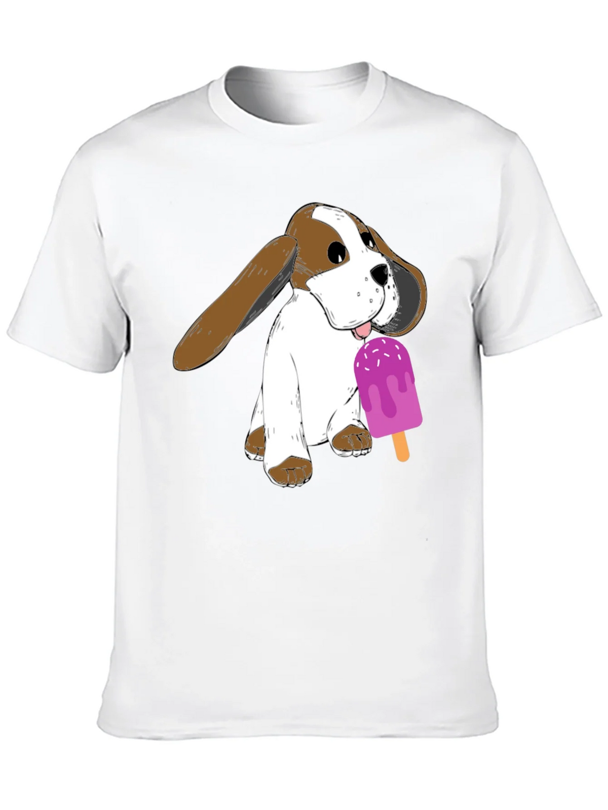 Dog with Popsicle Graphic T-Shirt - Black product image 8