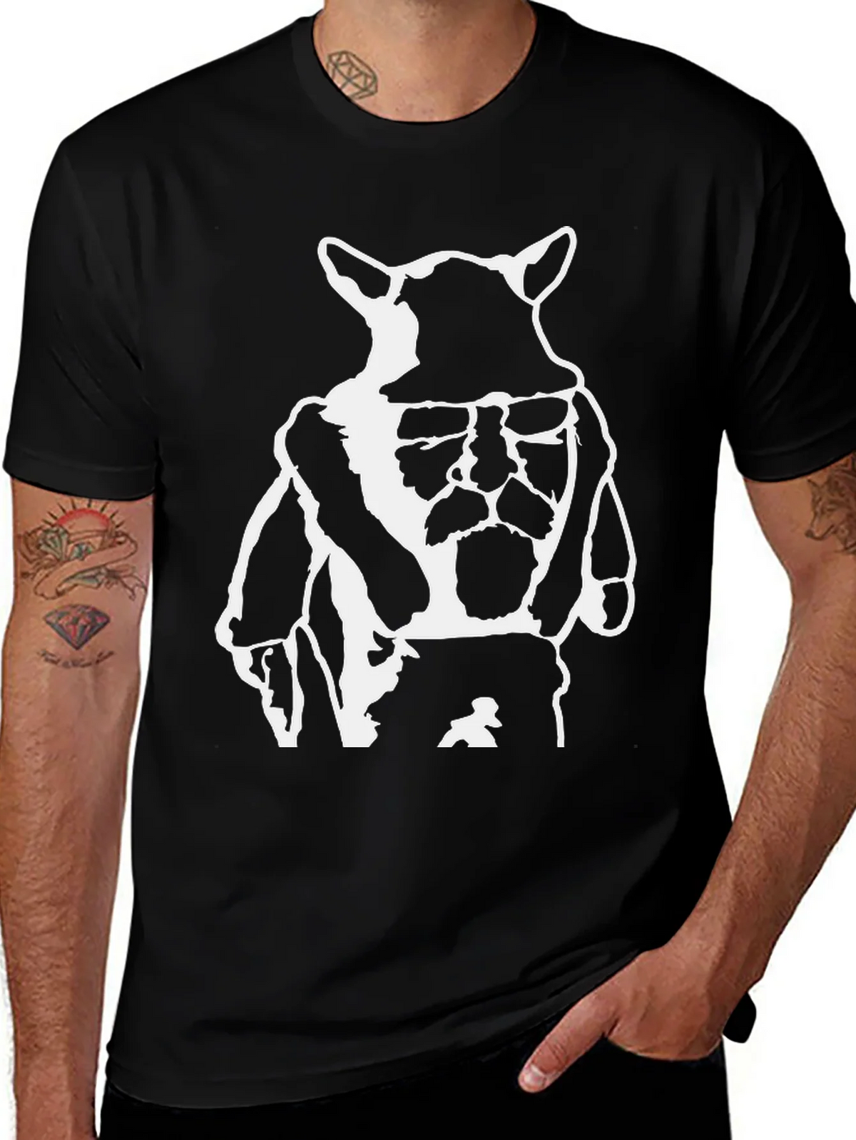 Black Graphic Tee - Yoda DJ Design product image 1