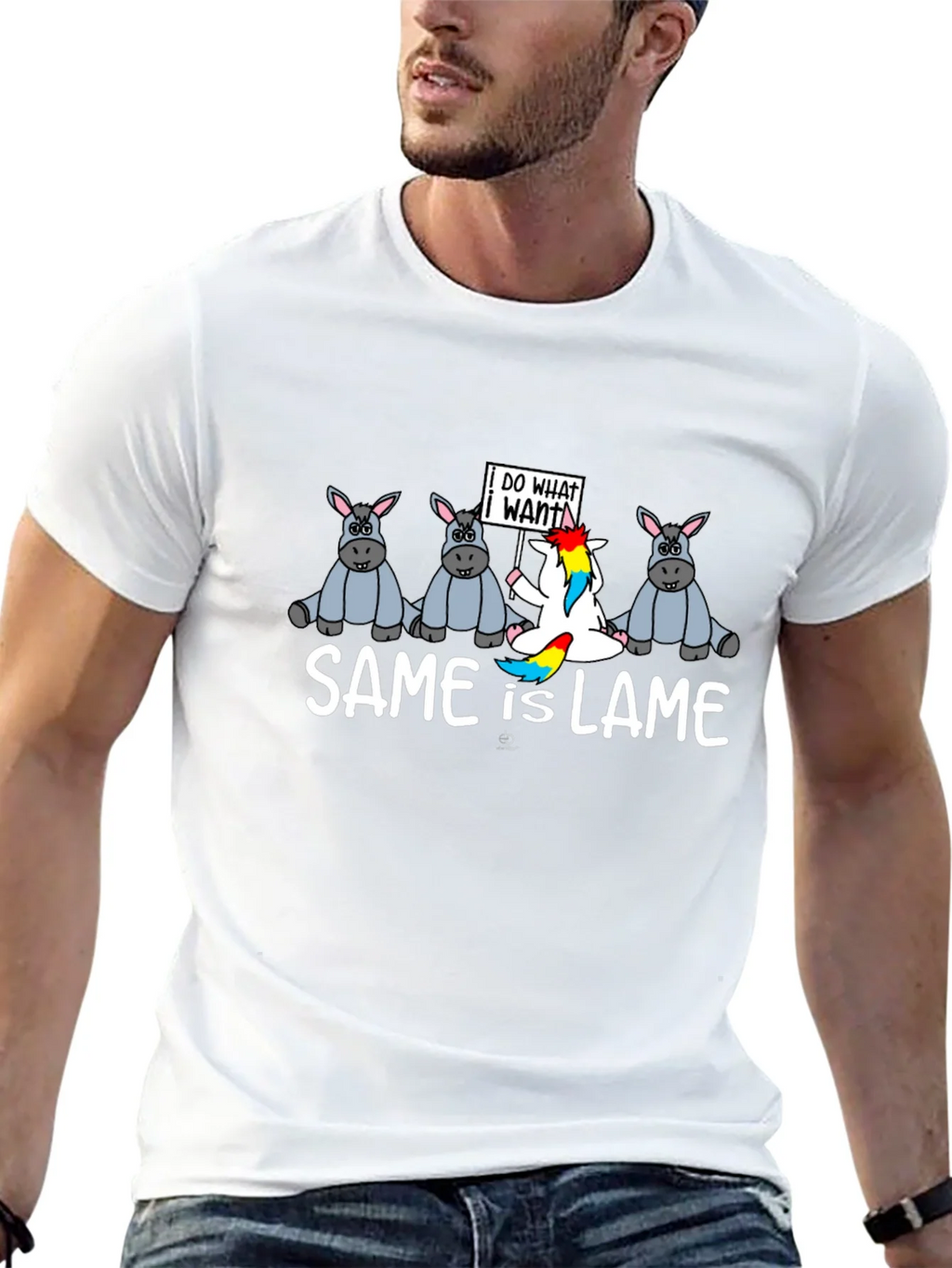 Same is Lame T-Shirt Funny Unicorn Graphic Tee product image 12