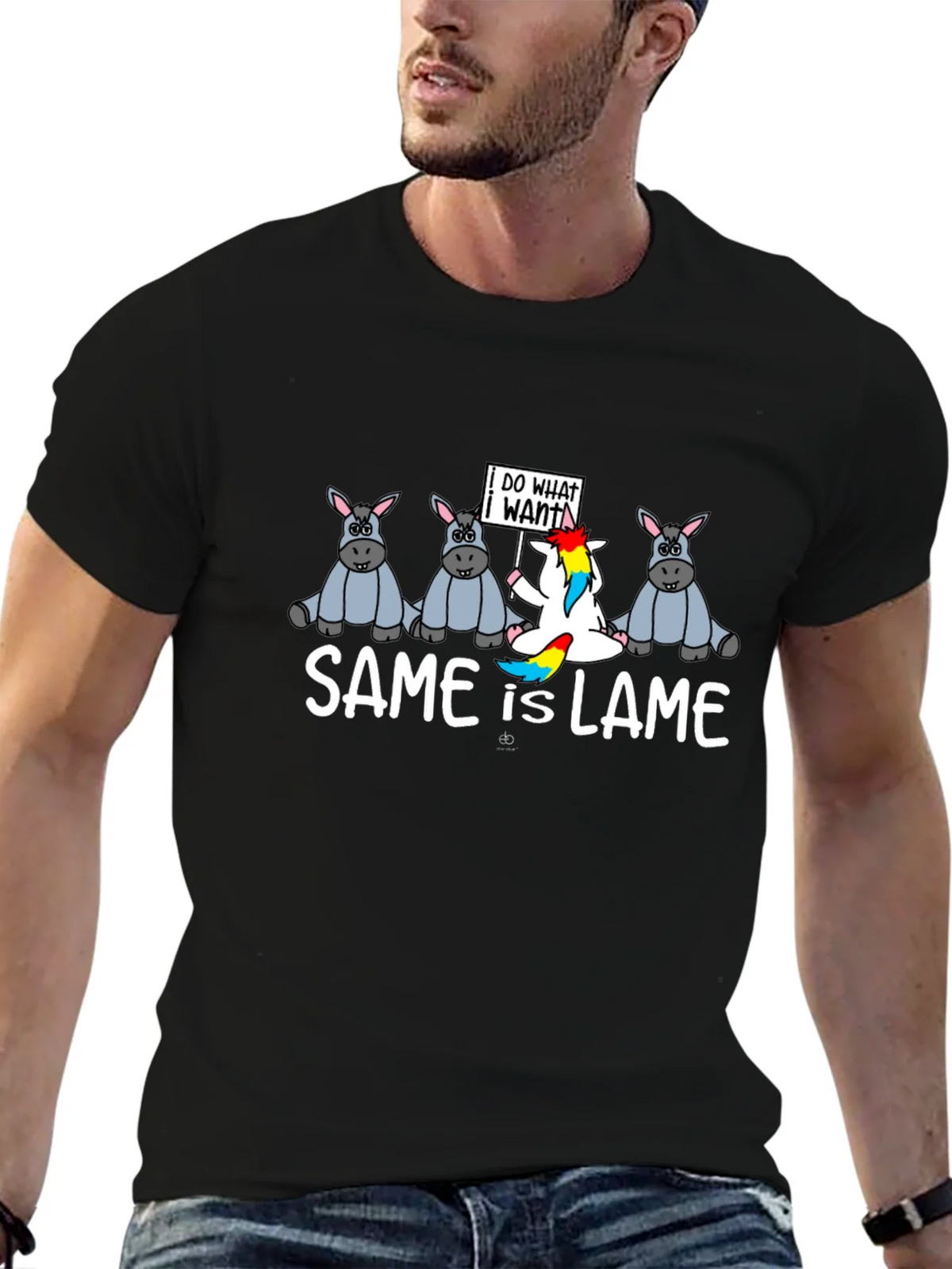 Same is Lame T-Shirt Funny Unicorn Graphic Tee product image 6