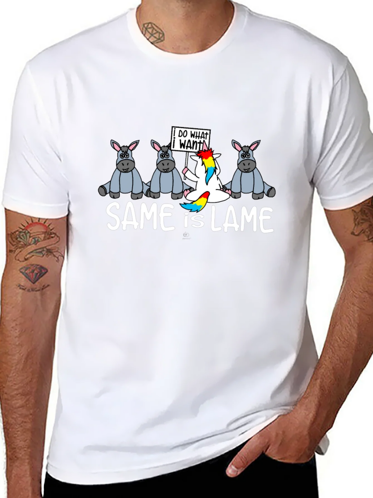 Same is Lame T-Shirt Funny Unicorn Graphic Tee product image 7