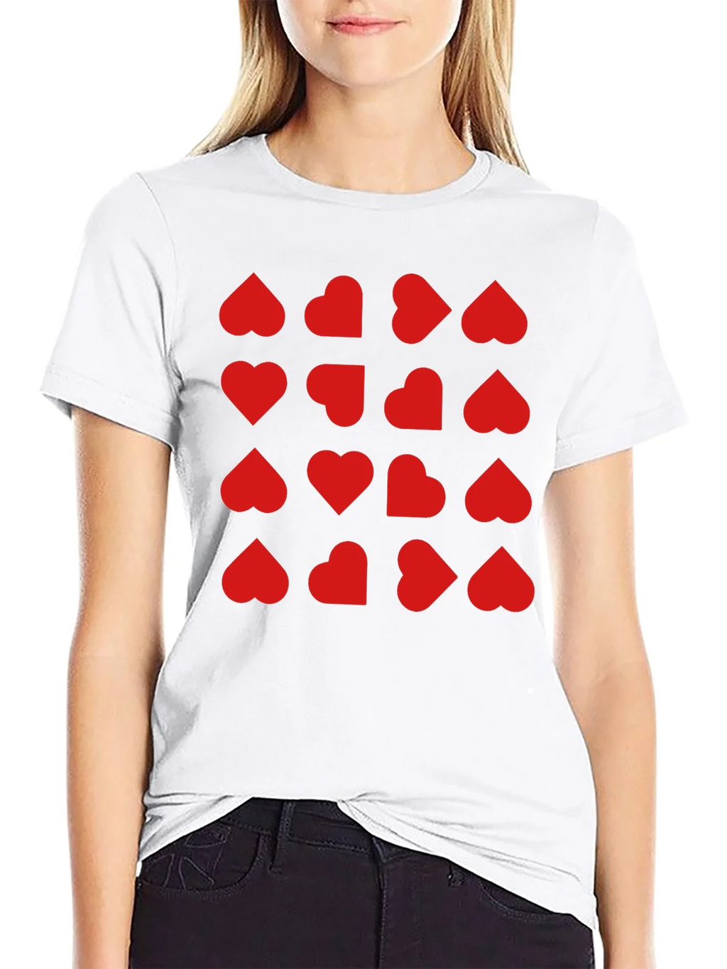 Heart Pattern T-Shirt - Trendy Valentines Day Tee product image 8