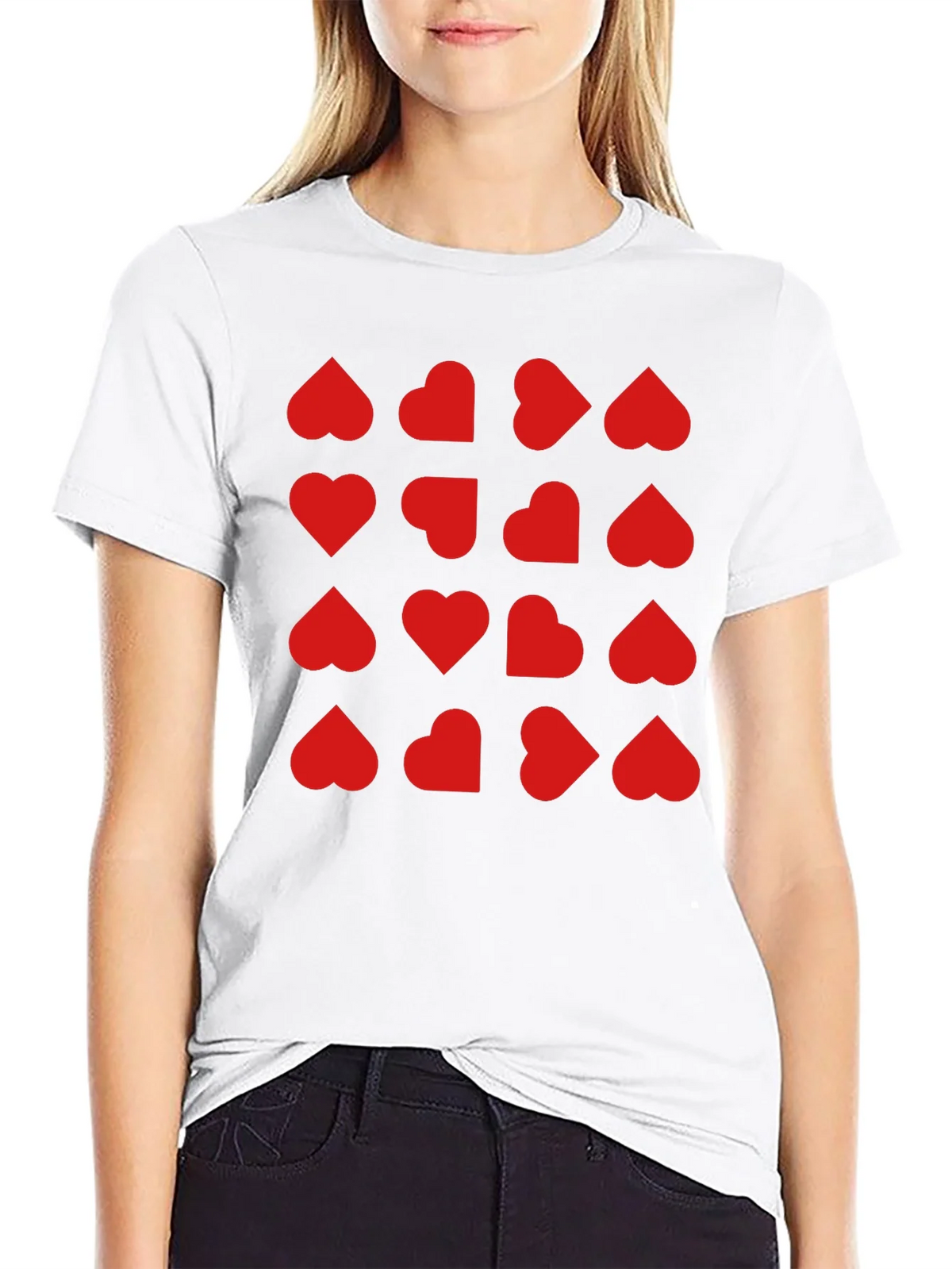 Heart Pattern T-Shirt - Trendy Valentines Day Tee product image 8
