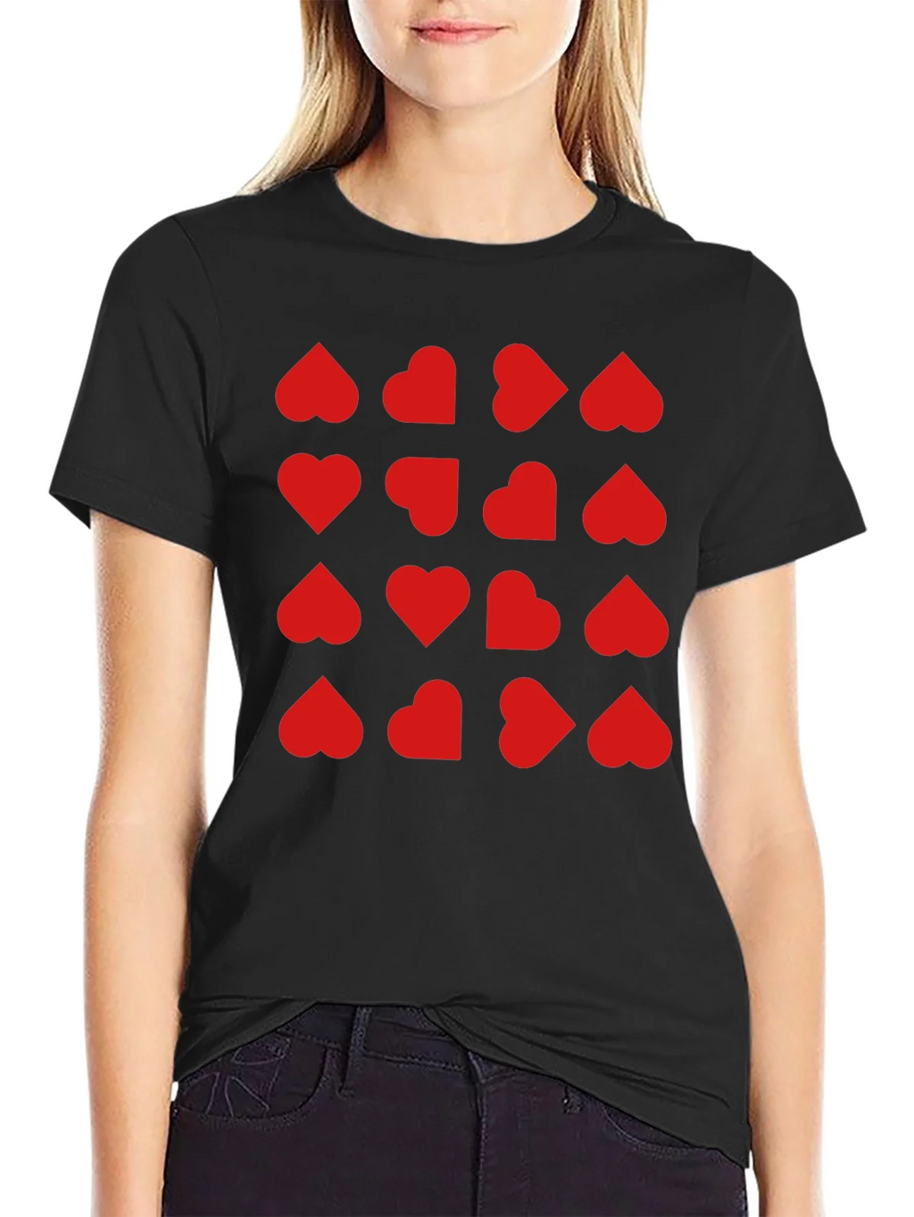Heart Pattern T-Shirt - Trendy Valentines Day Tee product image 2