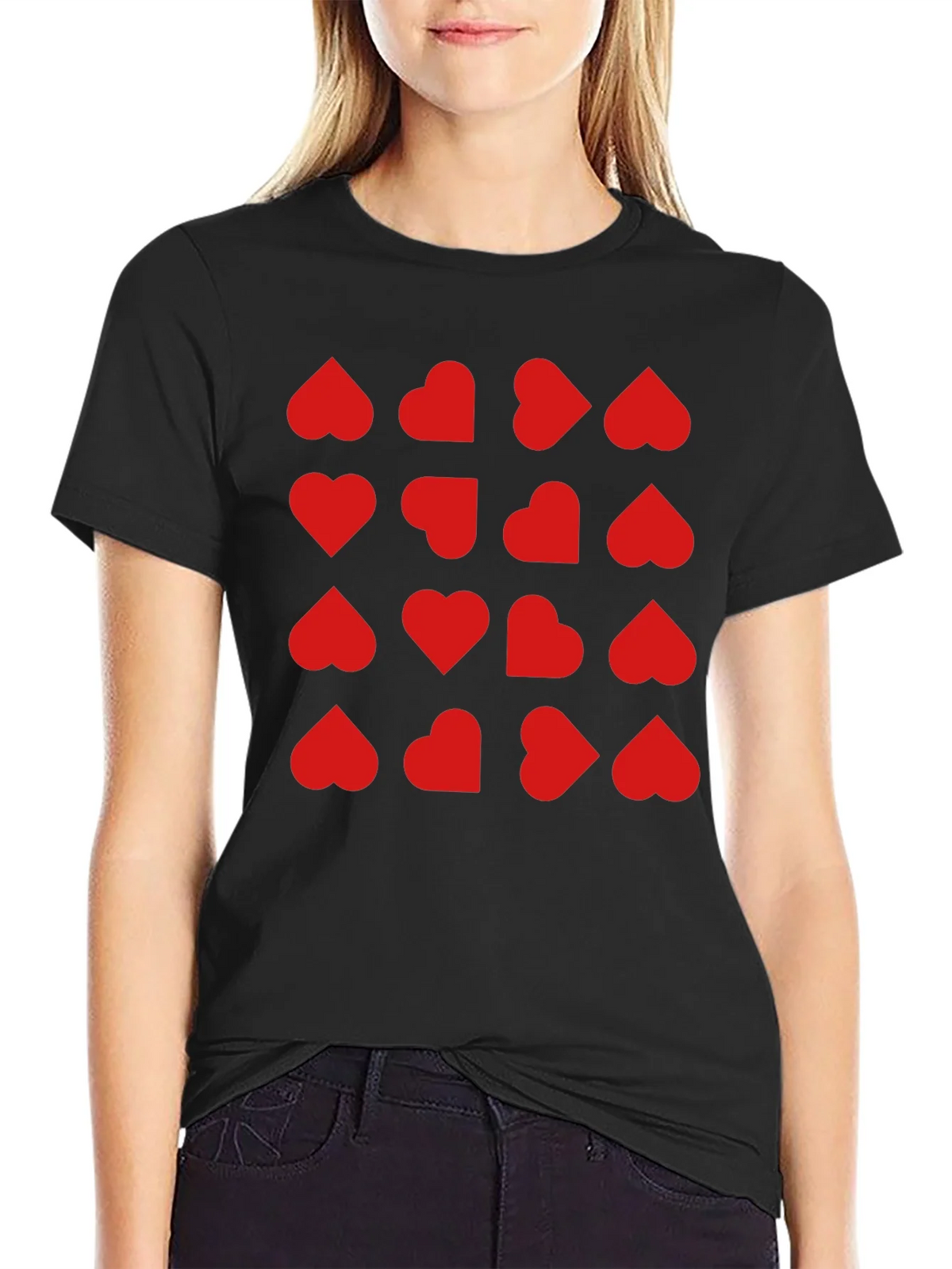 Heart Pattern T-Shirt - Trendy Valentines Day Tee product image 2