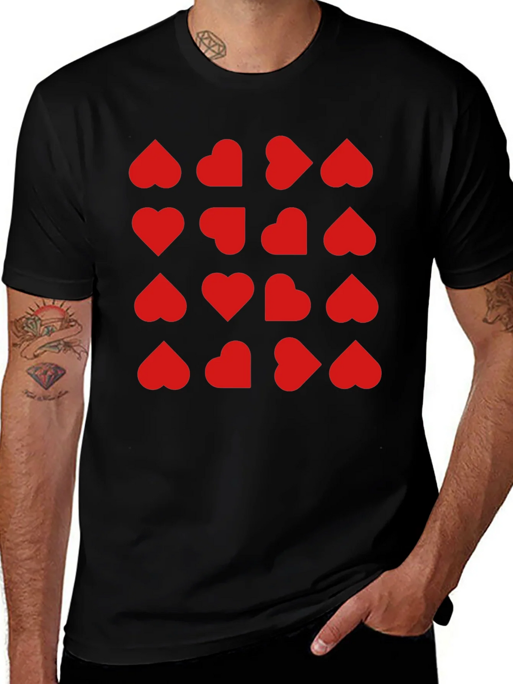 Heart Pattern T-Shirt - Trendy Valentines Day Tee product image 1