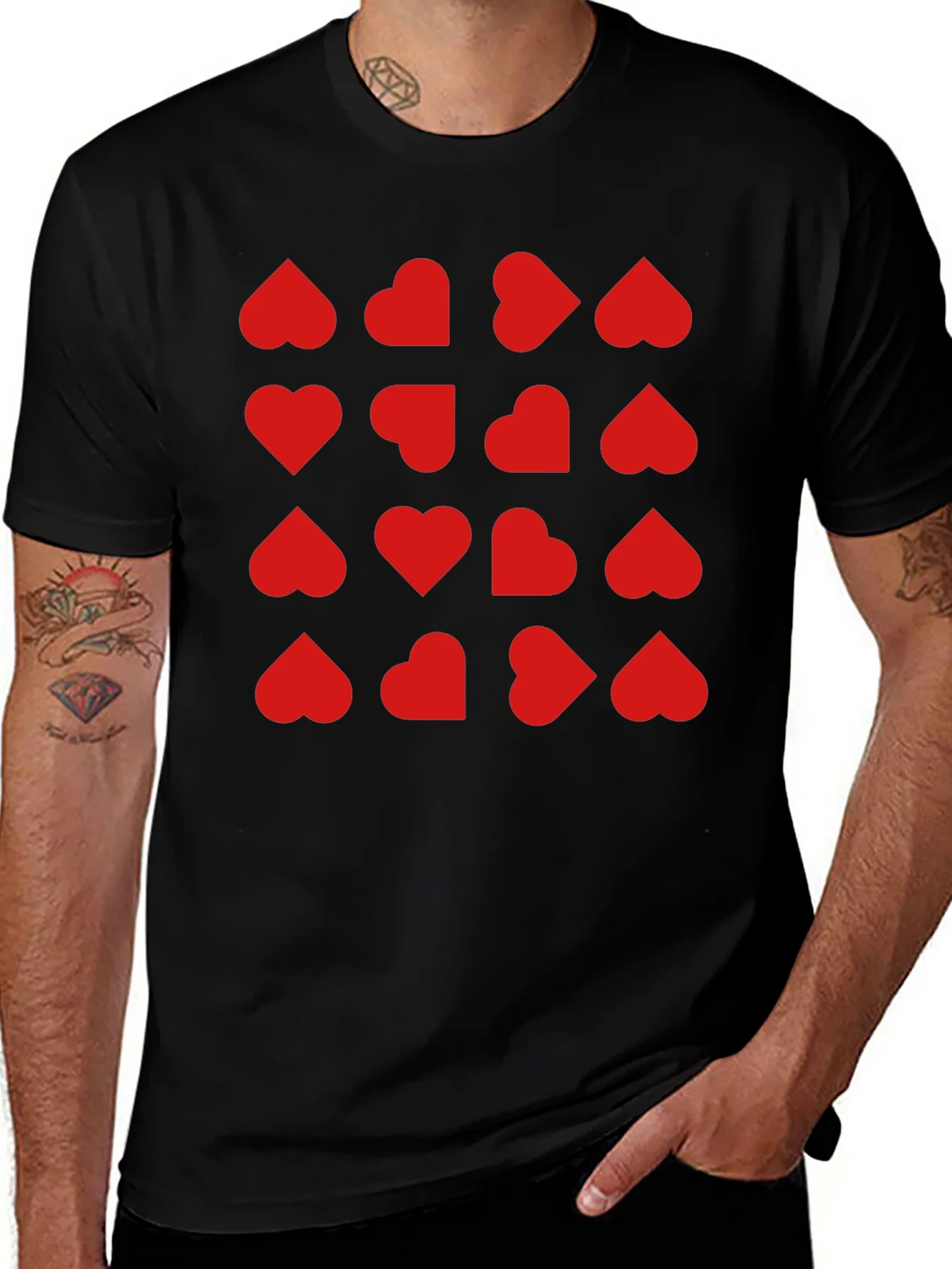 Heart Pattern T-Shirt - Trendy Valentines Day Tee product image 1