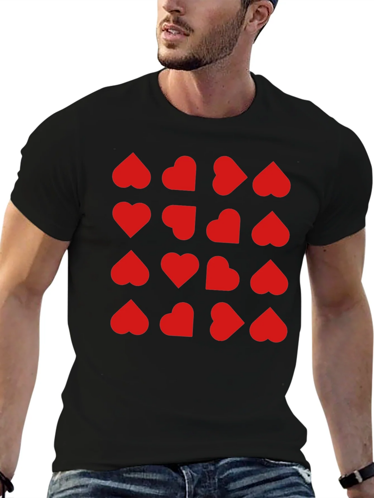 Heart Pattern T-Shirt - Trendy Valentines Day Tee product image 6