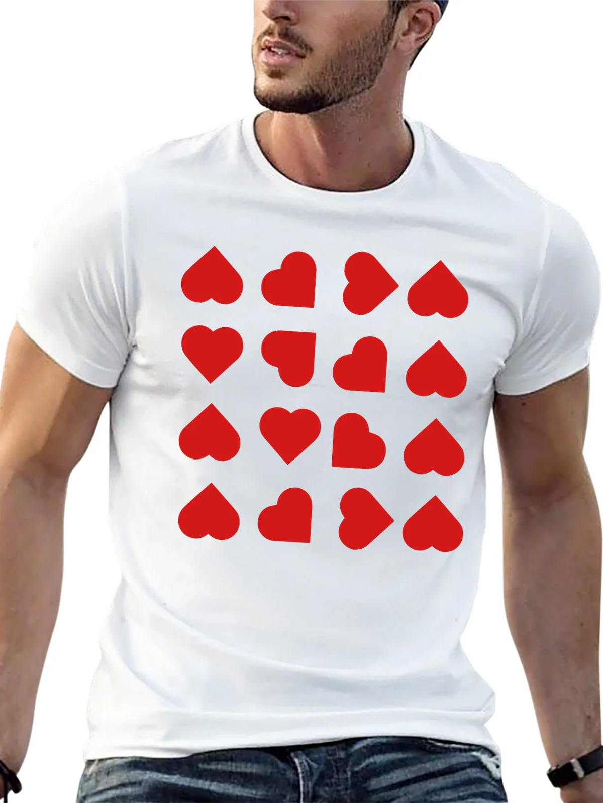 Heart Pattern T-Shirt - Trendy Valentines Day Tee product image 12