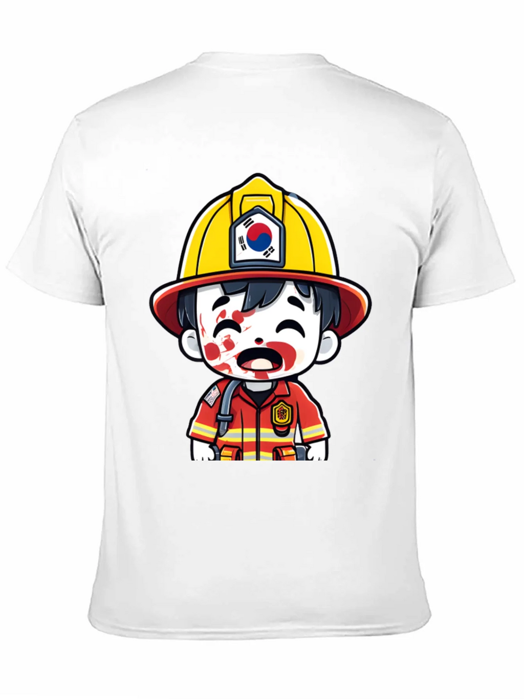 South Korean Firefighter Cartoon T-Shirt product image 10