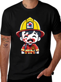 South Korean Firefighter Cartoon T-Shirt product image 1