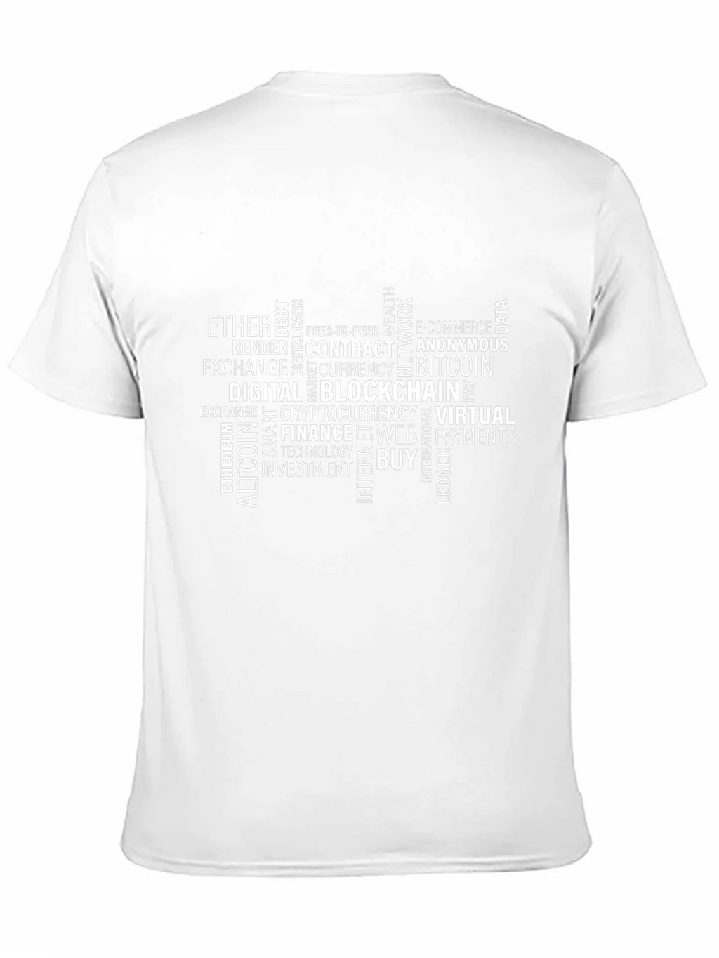 Bitcoin Cryptocurrency Word Art Black T-Shirt product image 10