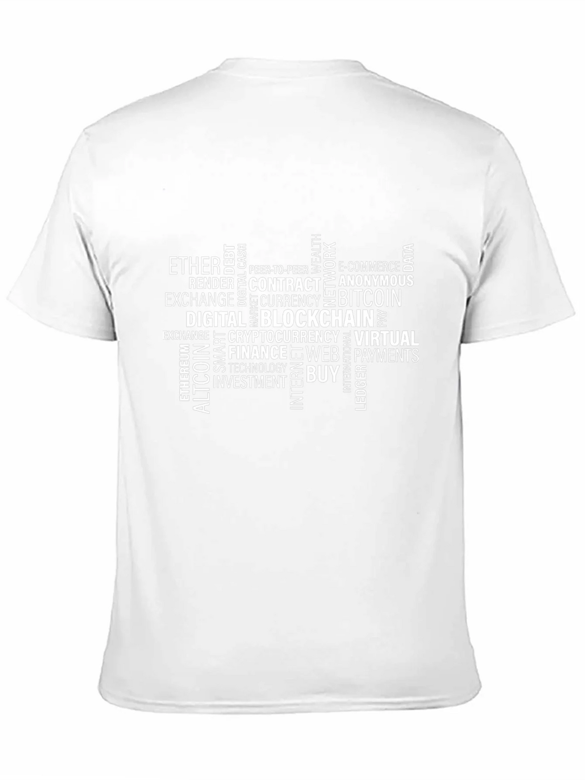 Bitcoin Cryptocurrency Word Art Black T-Shirt product image 10