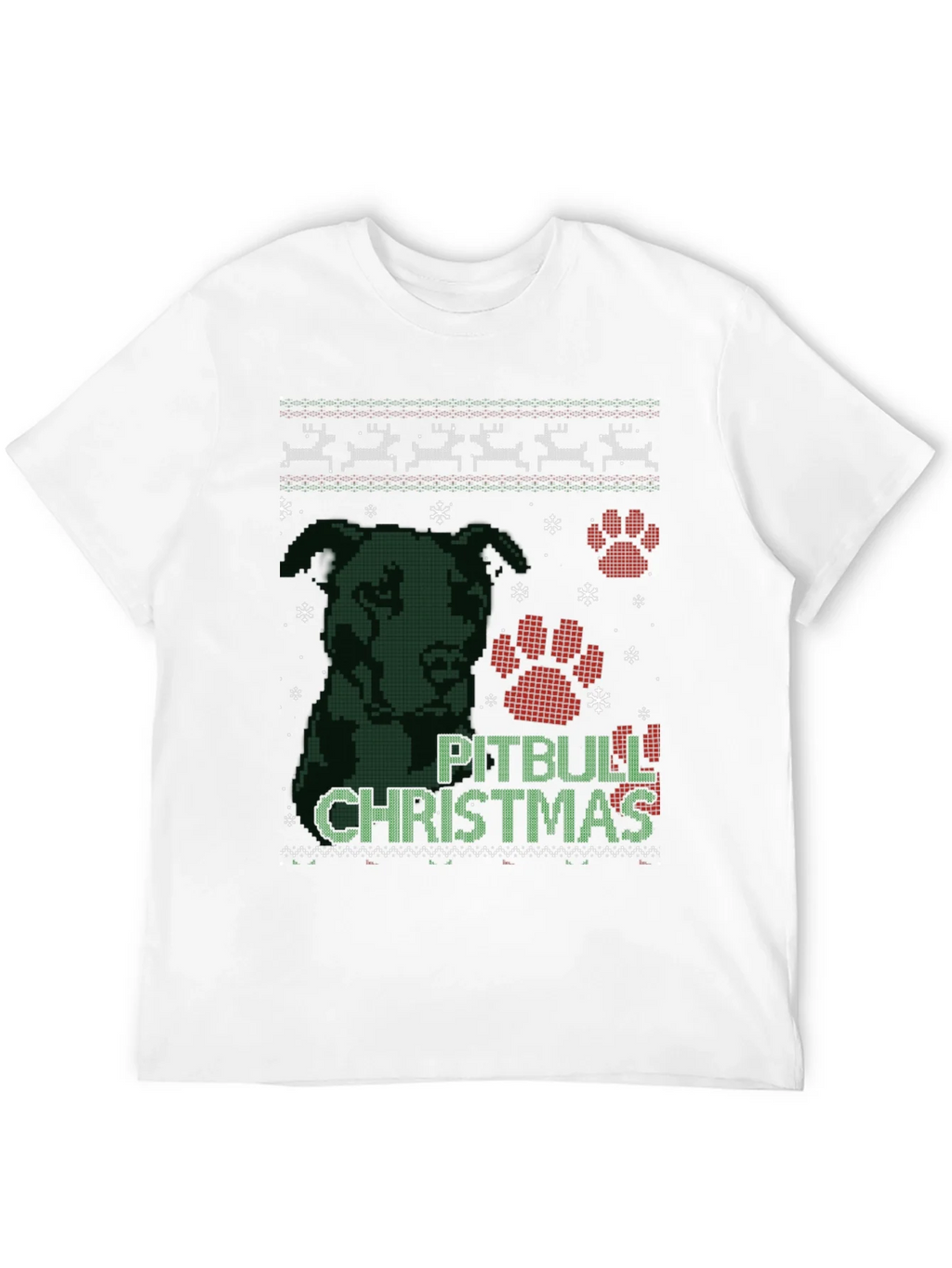 Pitbull Christmas Ugly Sweater T-Shirt product image 11