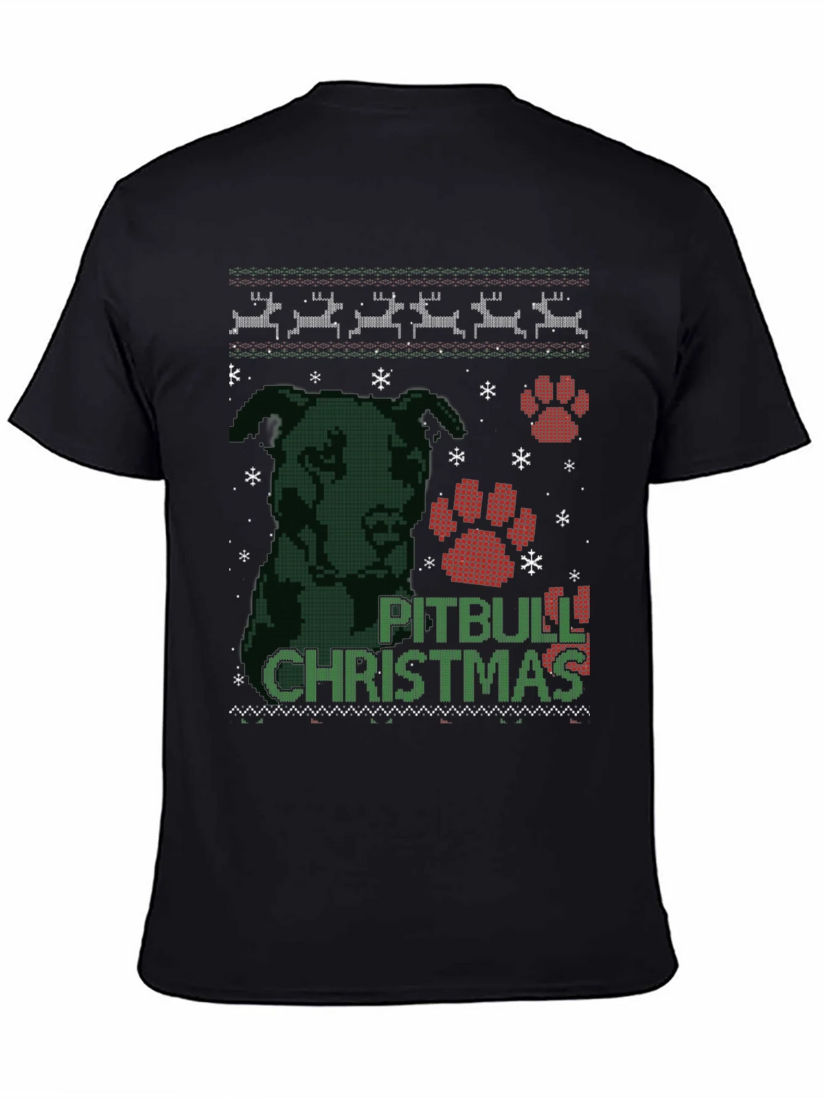 Pitbull Christmas Ugly Sweater T-Shirt product image 4
