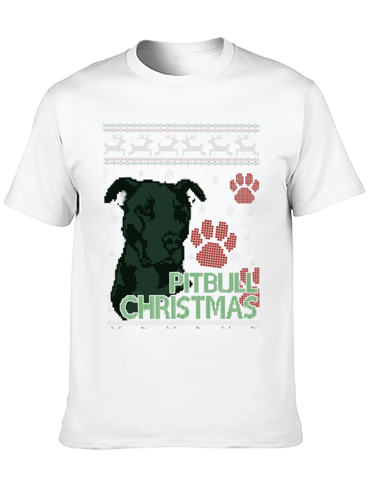 Pitbull Christmas Ugly Sweater T-Shirt product image 9