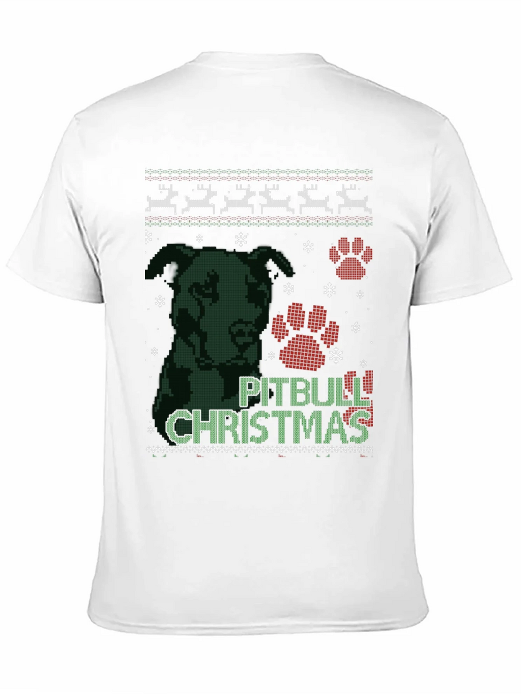 Pitbull Christmas Ugly Sweater T-Shirt product image 10