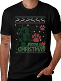 Pitbull Christmas Ugly Sweater T-Shirt product image 1