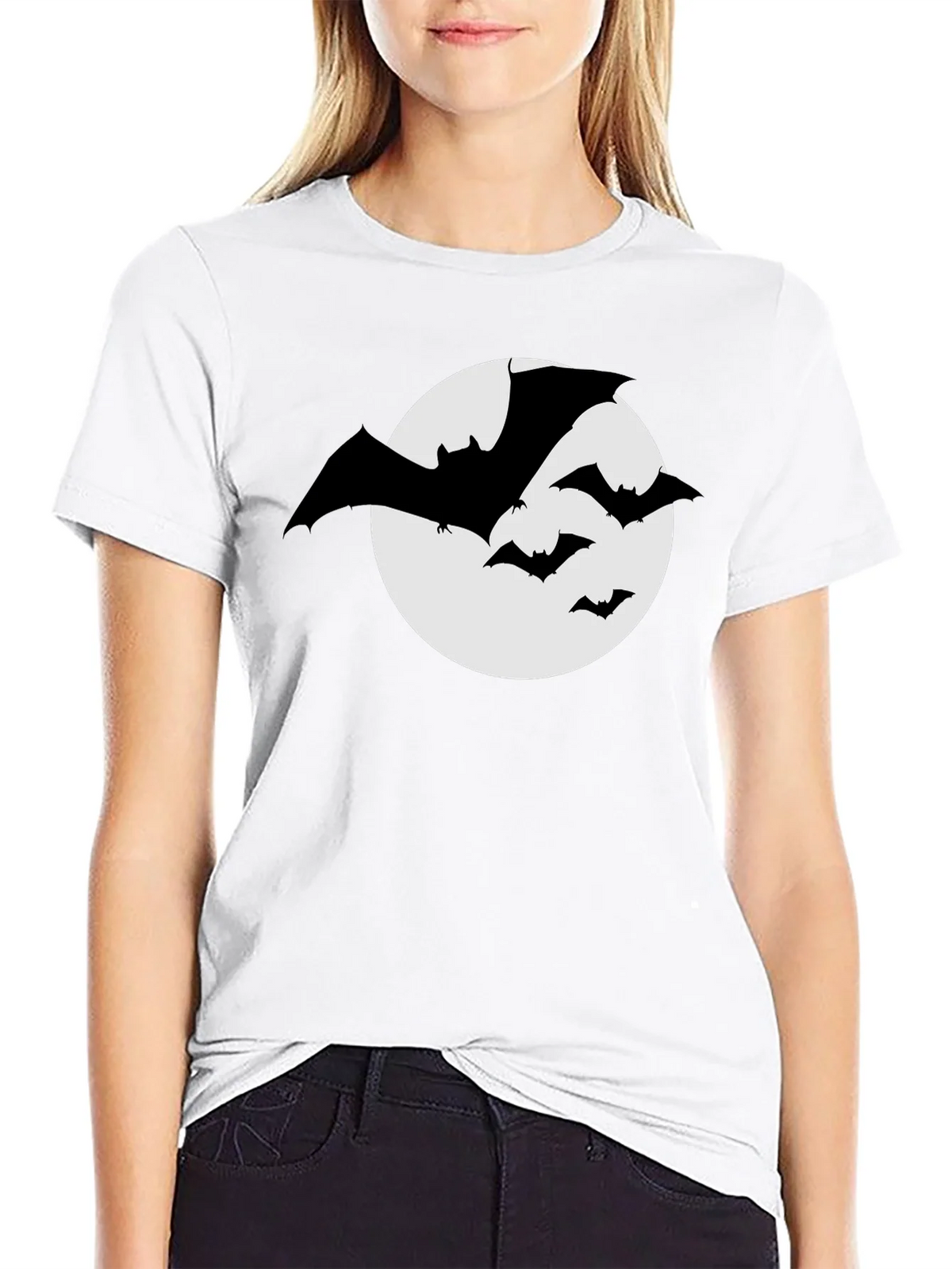 Bat Silhouette Moon Graphic T-Shirt product image 8
