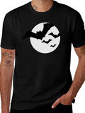 Bat Silhouette Moon Graphic T-Shirt product image 1