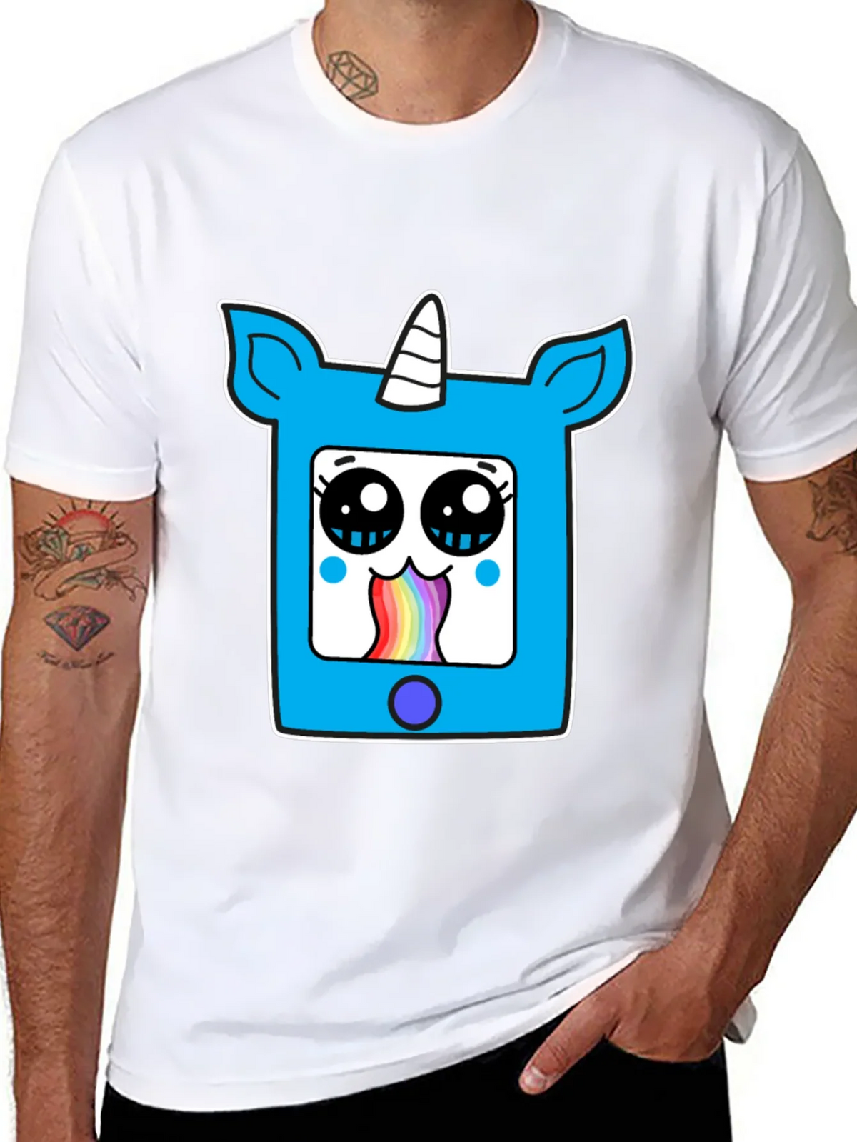Unicorn Rainbow Vomit Graphic Tee product image 6
