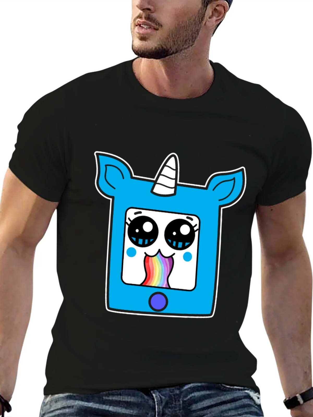 Unicorn Rainbow Vomit Graphic Tee product image 5