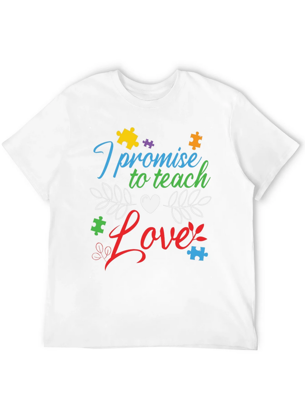Teach Love Autism Awareness T-Shirt product image 11