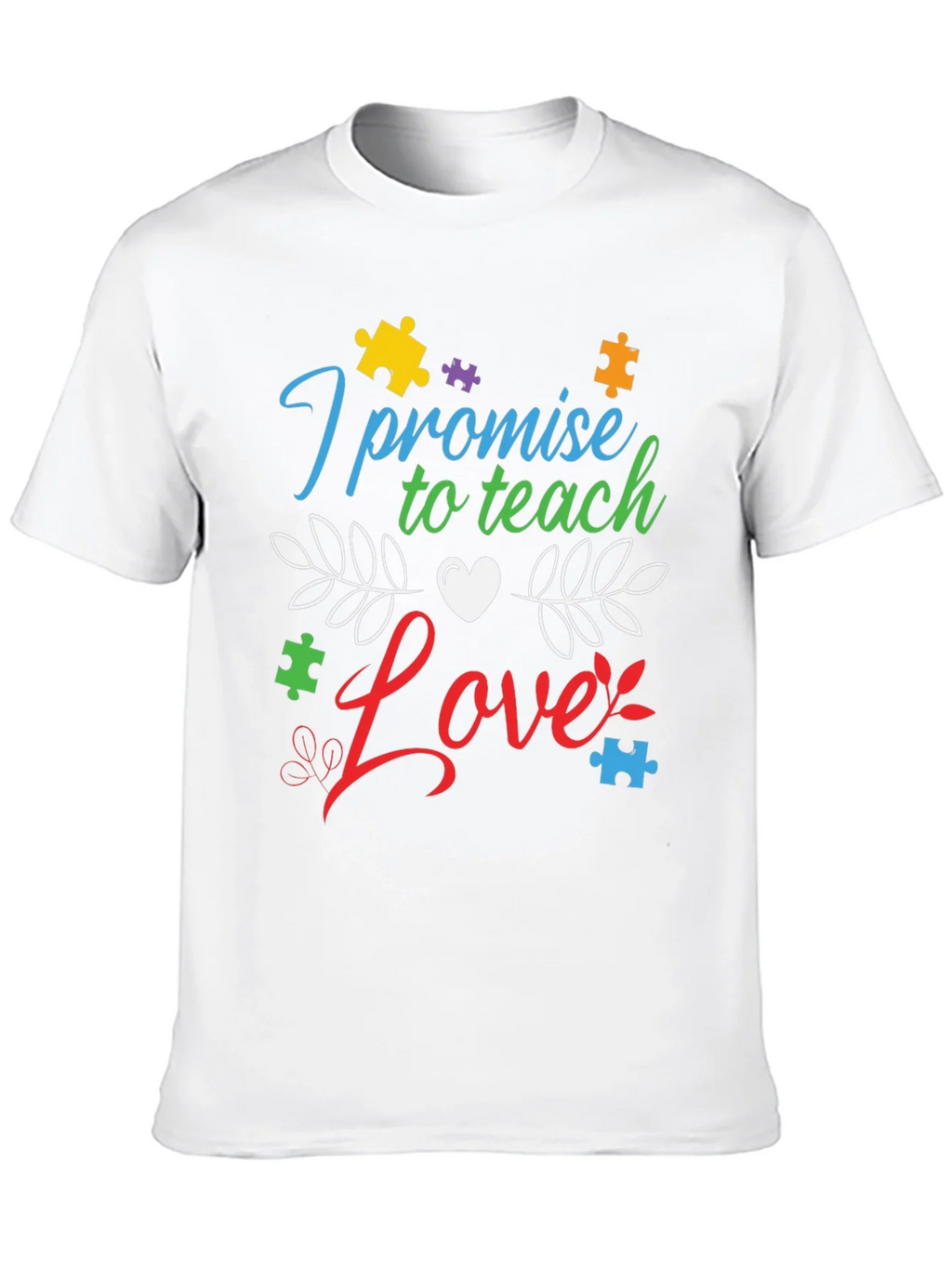 Teach Love Autism Awareness T-Shirt product image 9